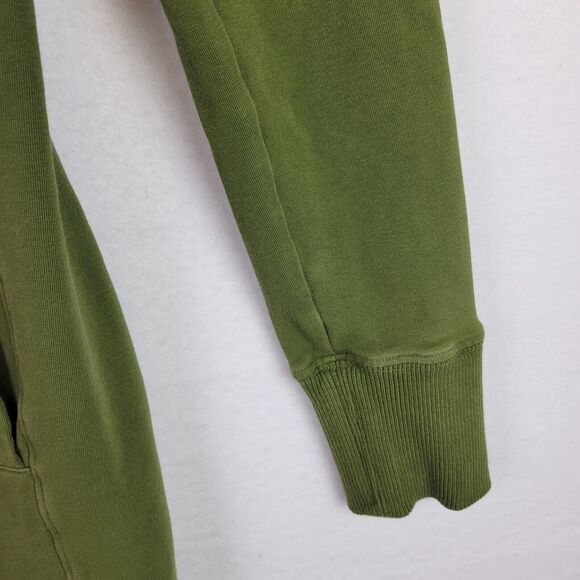 American Giant Womens Tunic Hoodie Dress Size Small Green Pullover Sweatshirt - Picture 8 of 10
